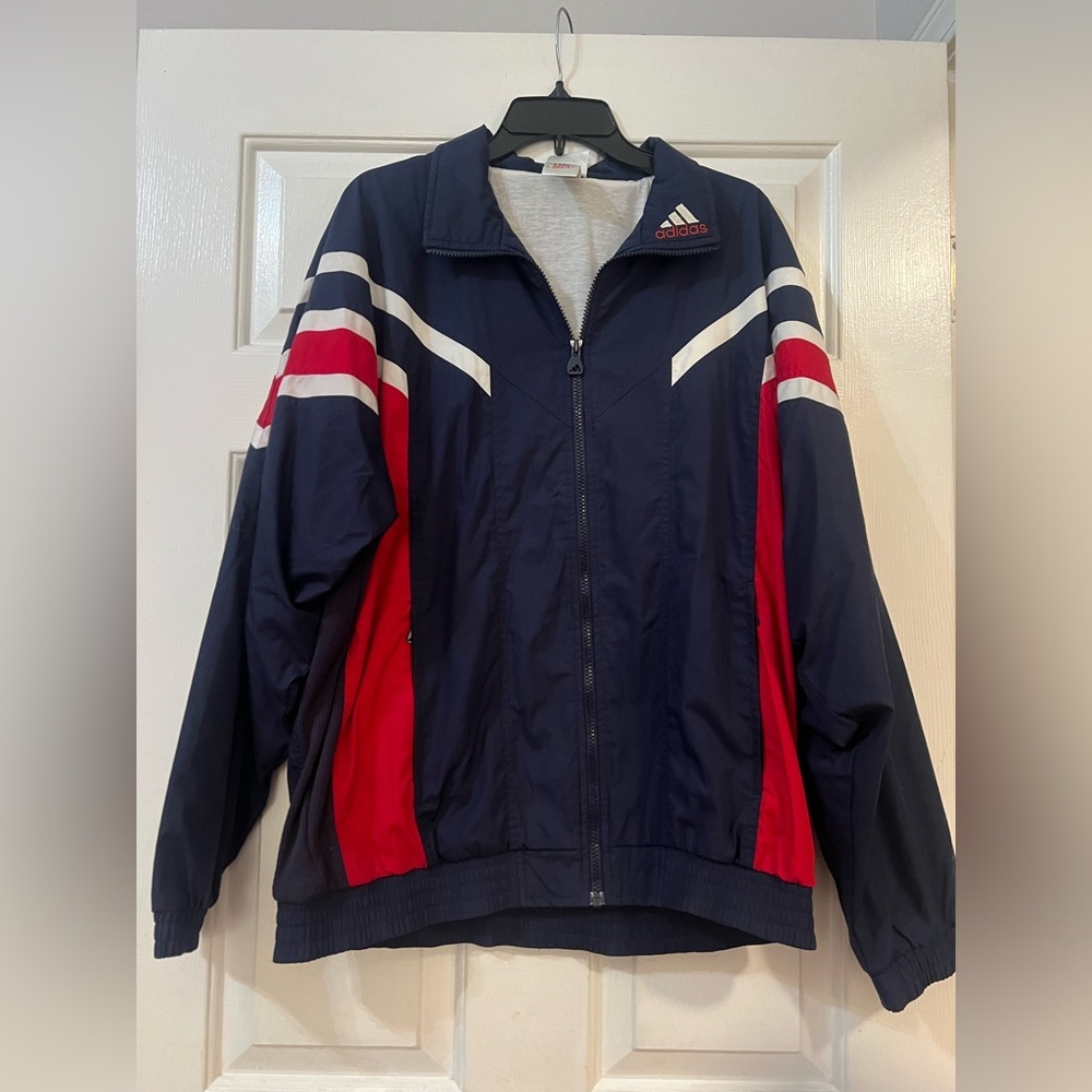 Vintage Normcore Adidas Mens Bomber Jacket Size L